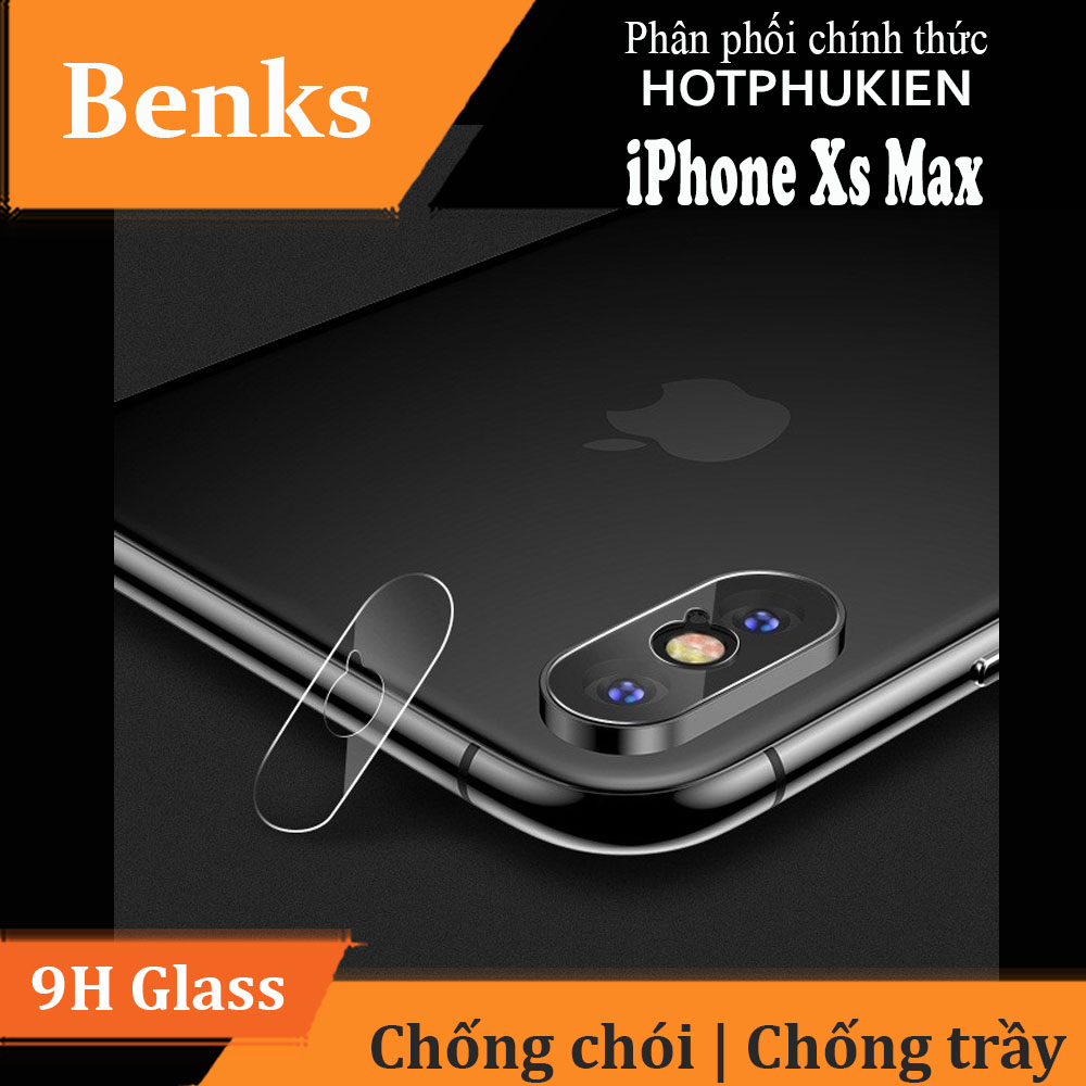 Miếng dán kính cường lực bảo vệ Camera mỏng 0.15mm cho iPhone Xs Max hiệu Benks