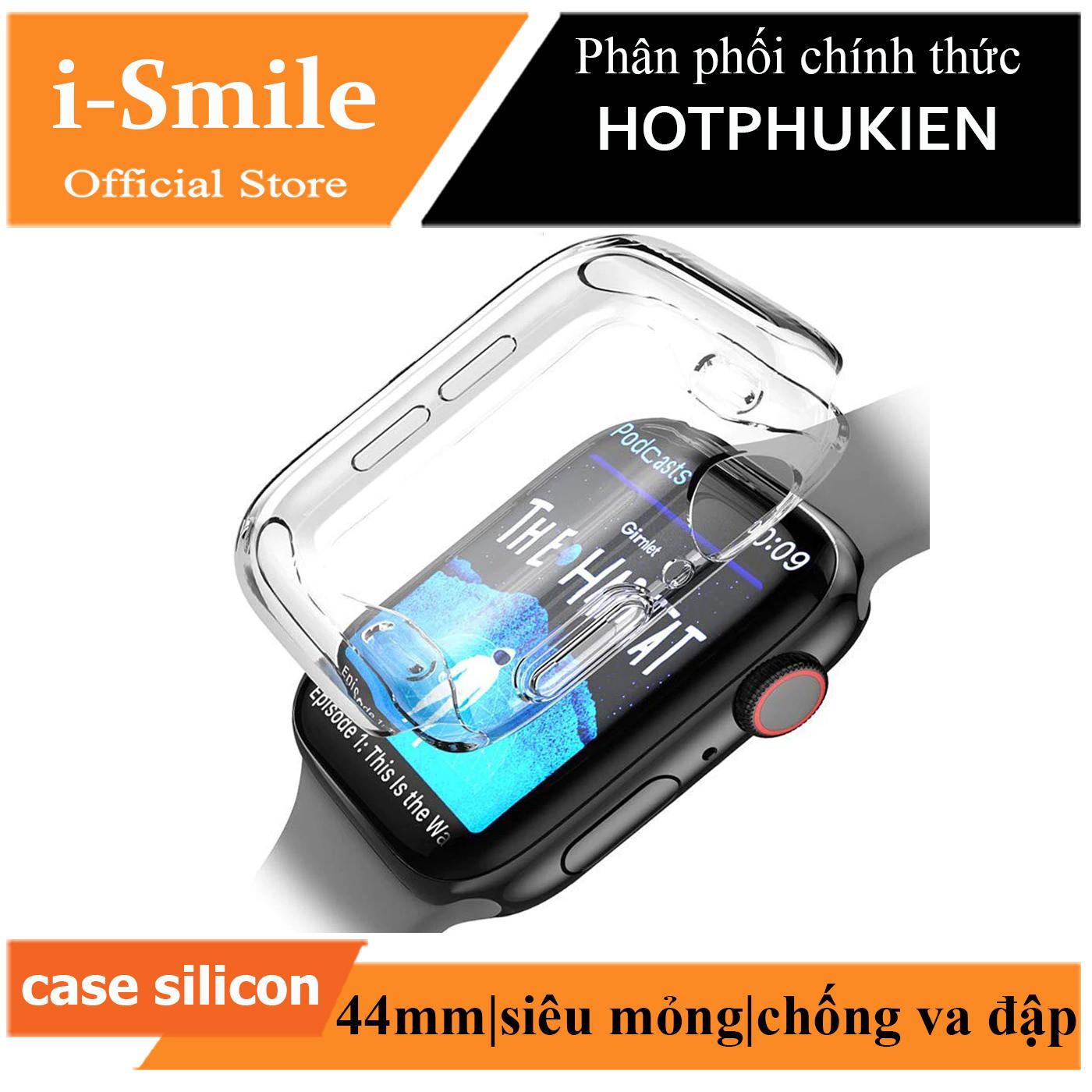 Bộ 2 case ốp silicon cho Apple Watch 44mm hiệu i-Smile