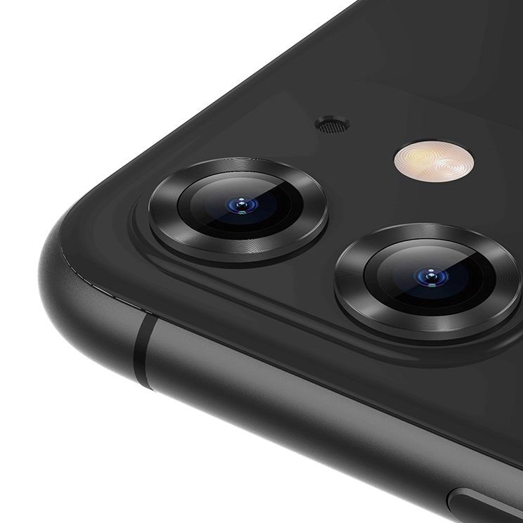 Bộ ốp viền kim loại tích hợp cường lực chống trầy Camera cho iPhone 12 Mini hiệu Baseus Alloy tection Ring Lens Film
