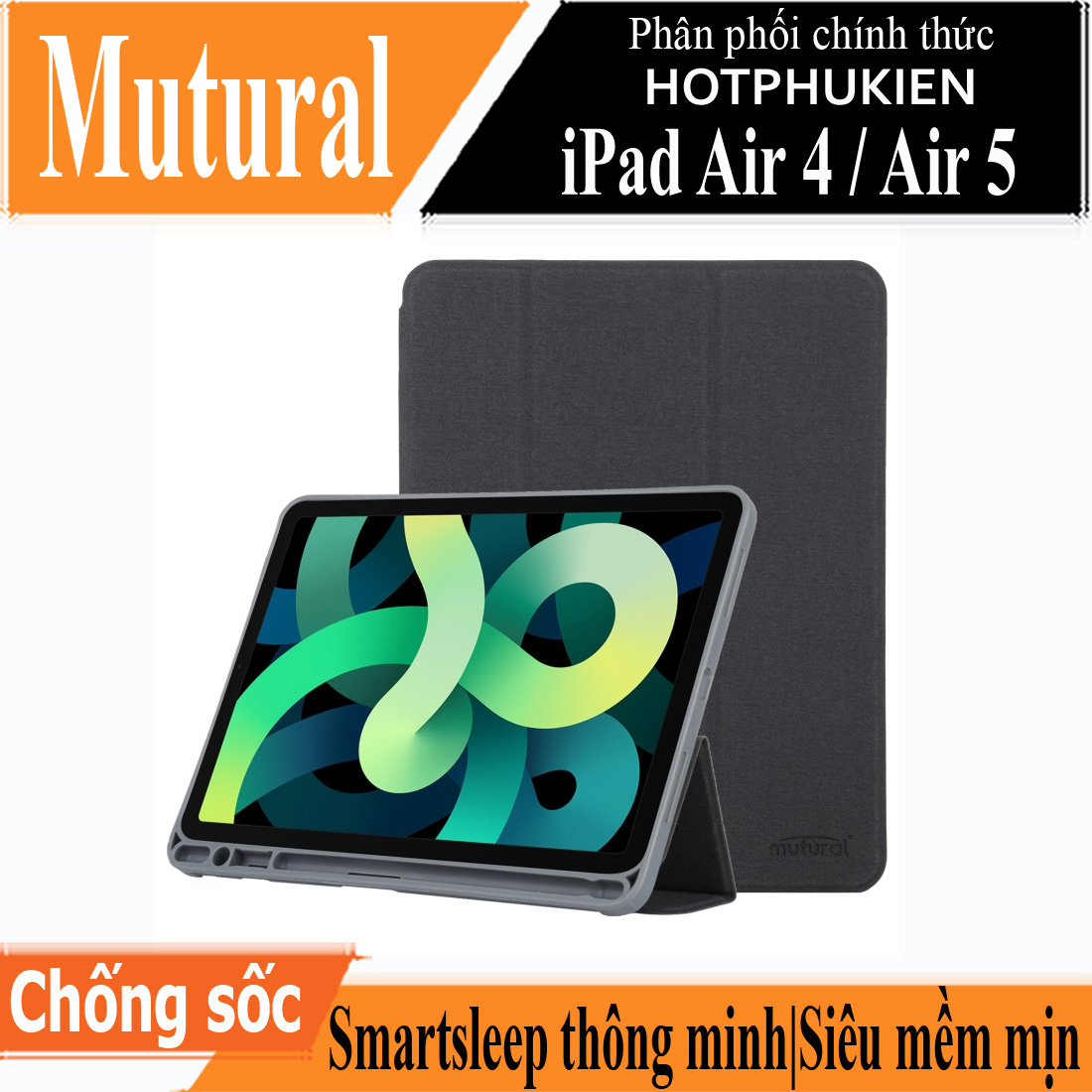Case bao da chống sốc canvas cho iPad Air 4 / Air 5 M1 10.9 inch hiệu Mutural Yashi Series