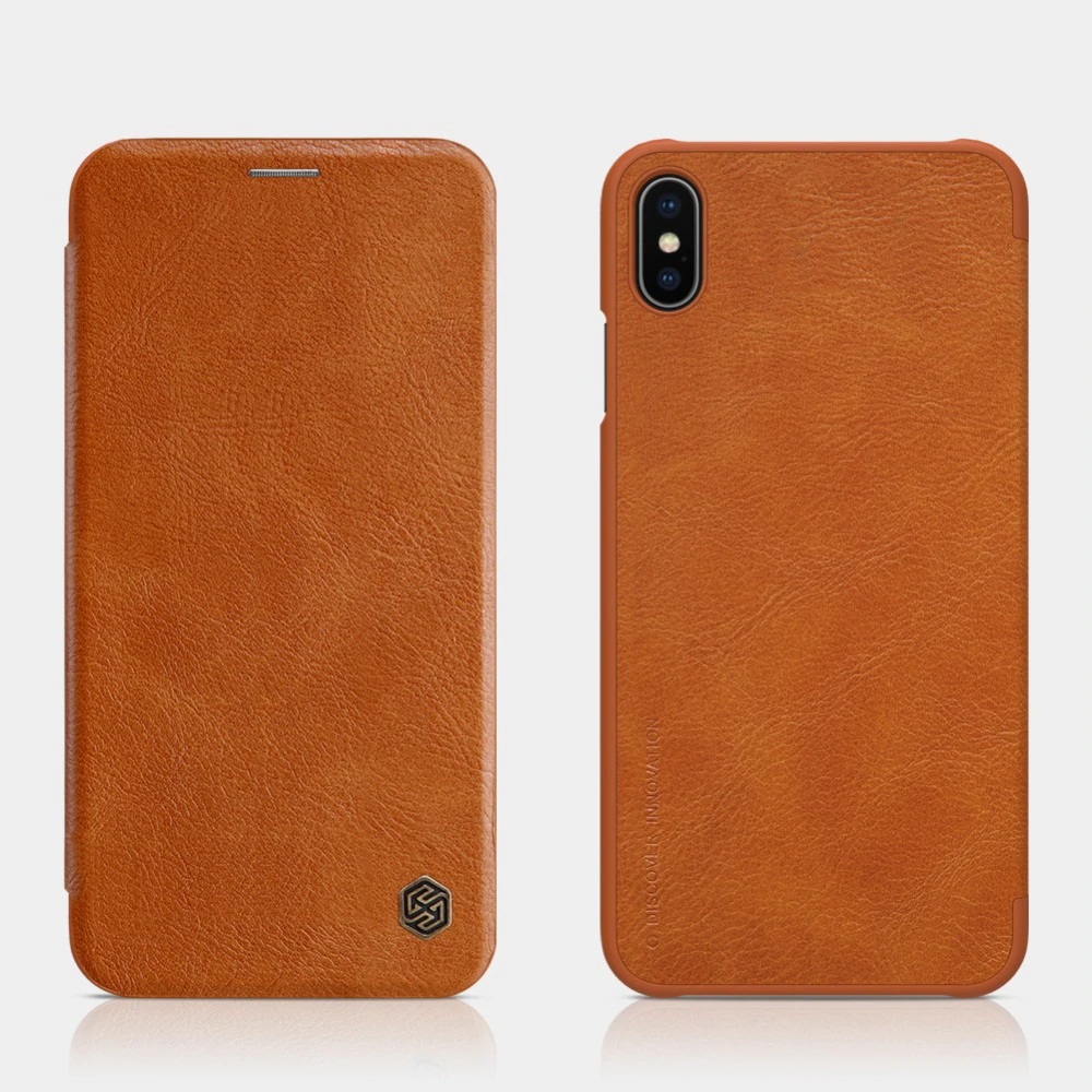 Bao da leather cho iPhone X / iPhone Xs hiệu Nillkin Qin