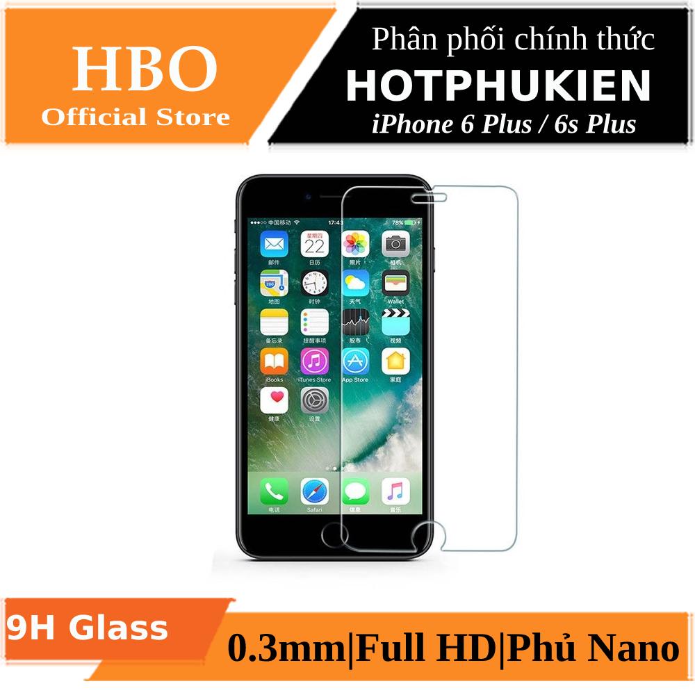 Miếng dán cường lực cho iPhone 6 Plus / iPhone 6s Plus hiệu HBO độ cứng 9H