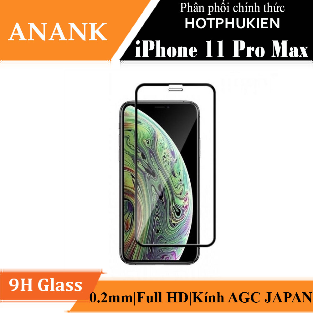 Miếng dán kính cường lực Full 3D cho iPhone 11 Pro Max hiệu ANANK