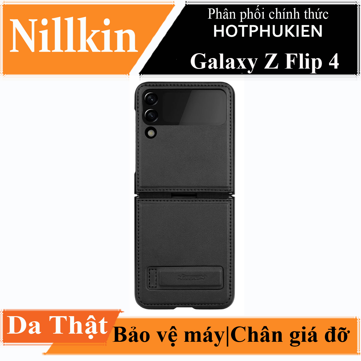 Case bao da cho Samsung Galaxy Z Flip 4 hiệu Nillkin Qin Vegan