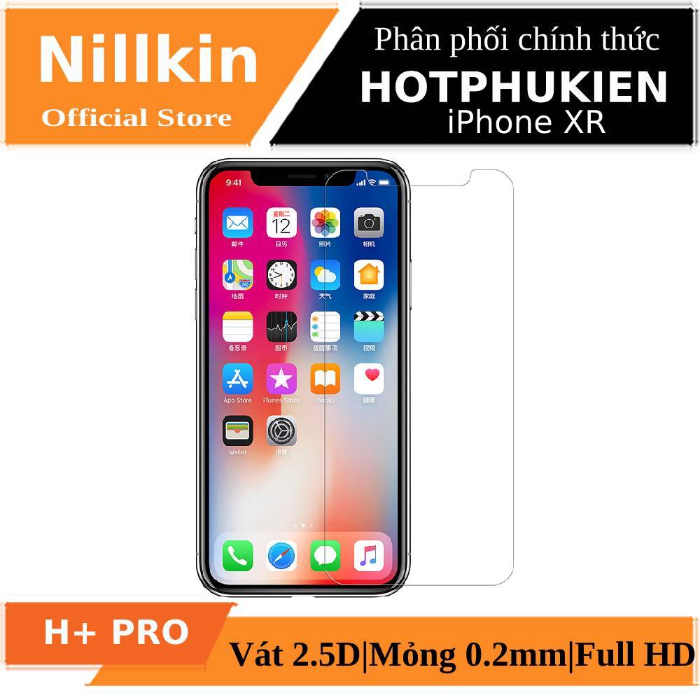 Miếng dán kính cường lực cho iPhone XR hiệu Nillkin Amazing H+ Pro