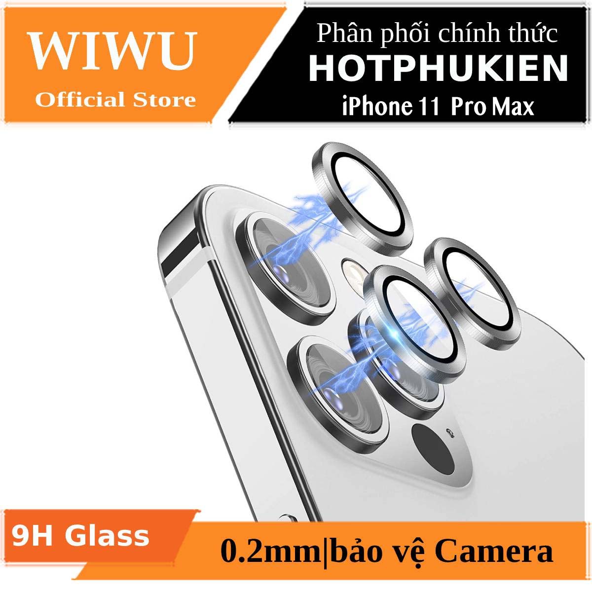 Bộ miếng dán kính cường lực bảo vệ Camera iPhone 11 Pro Max (6.5 inch) hiệu Wiwu Guard Lens Ring