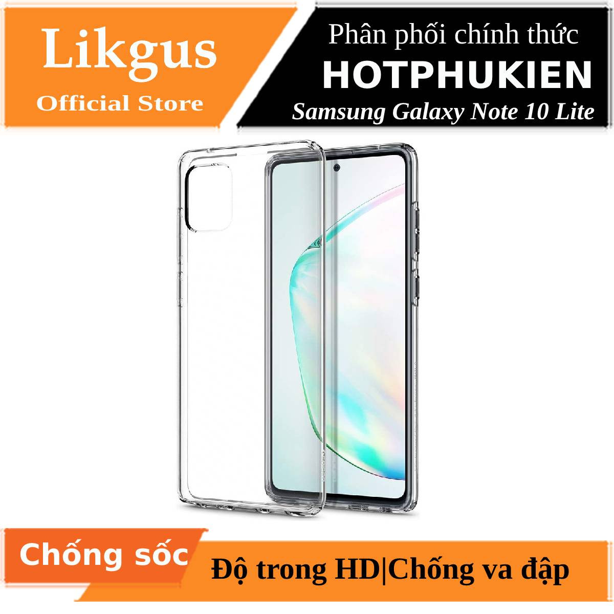 Ốp lưng chống sốc trong suốt cho Samsung Galaxy Note 10 Lite hiệu Likgus Crashproof