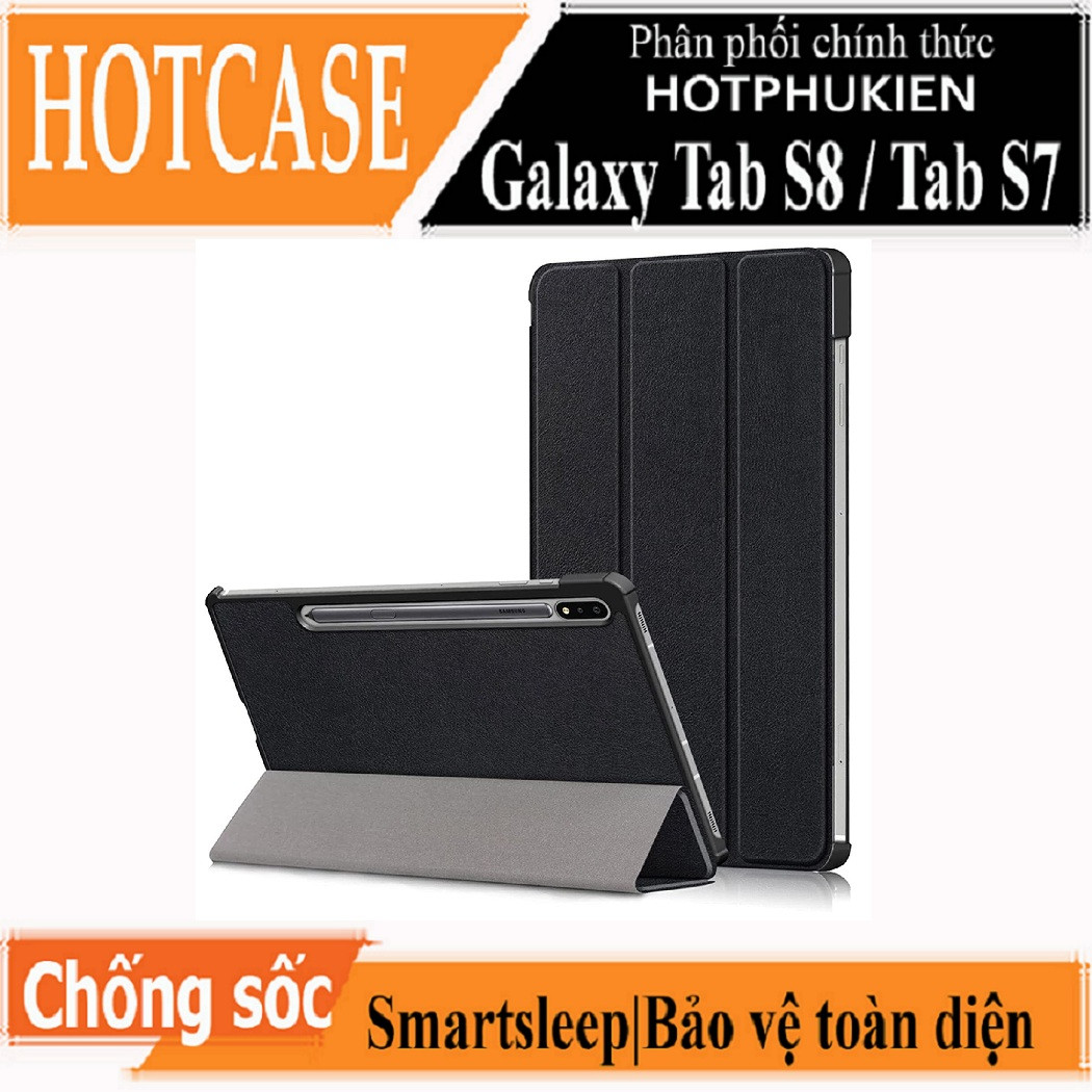 Case Bao da chống sốc cho Samsung Galaxy Tab S8 2022 / Tab S7 2020 11 inch có ngăn đựng S-Pen hiệu HOTCASE