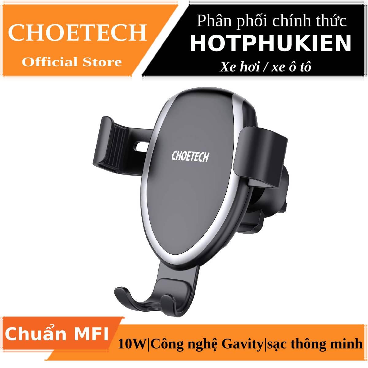 Giá đỡ kiêm Sạc không dây Qi thông minh hiệu CHOETECH HPK-T536S trên xe ô tô