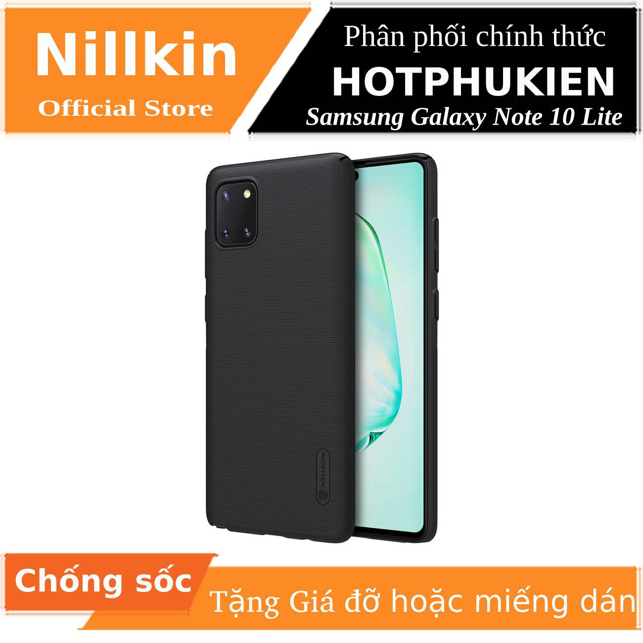 Ốp Lưng Sần chống sốc cho Samsung Galaxy Note 10 Lite hiệu Nillkin Super Frosted Shield