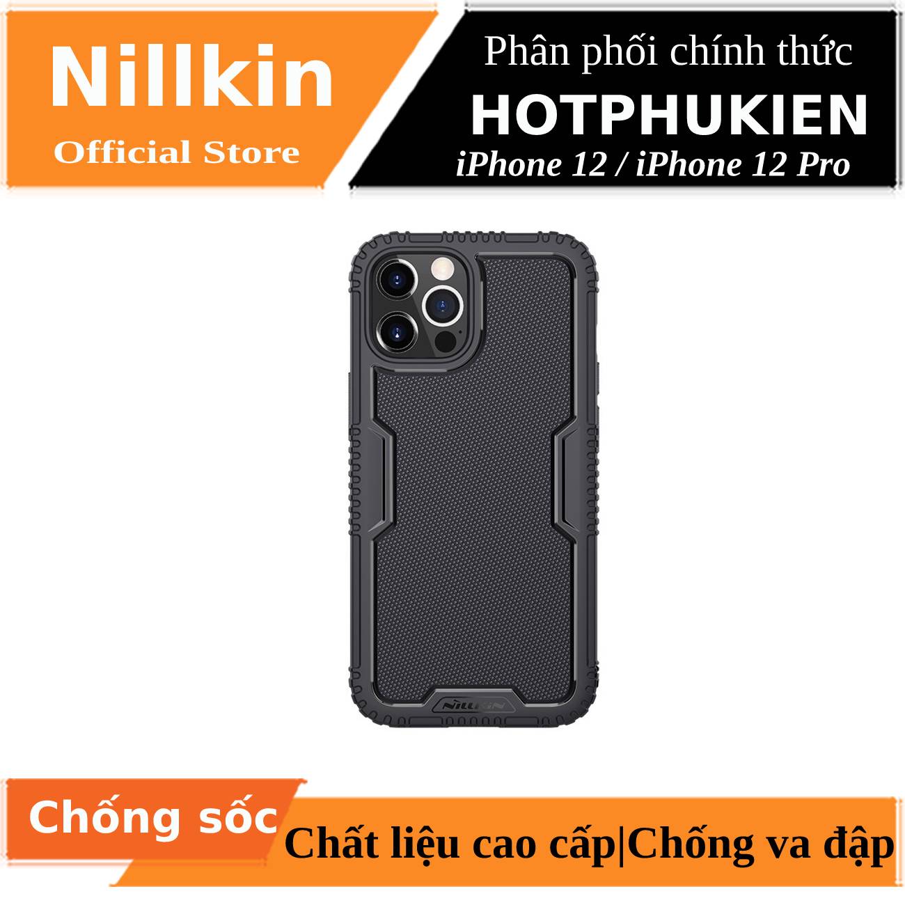 Ốp lưng chống sốc tản nhiệt cho iPhone 12 / iPhone 12 Pro (6.1 inch) hiệu Nillkin RIICH TPU