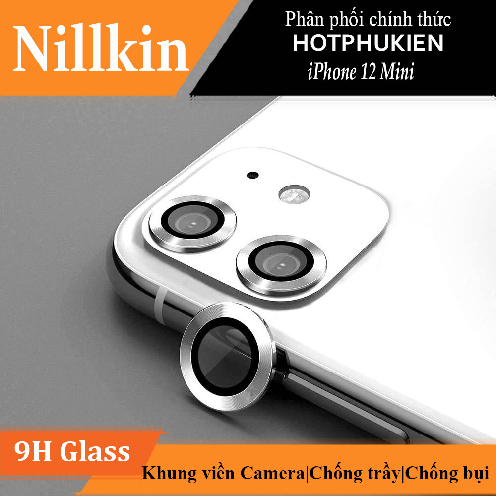 Bộ miếng dán kính cường lực bảo vệ Camera cho iPhone 12 Mini hiệu Nillkin CLRFilm
