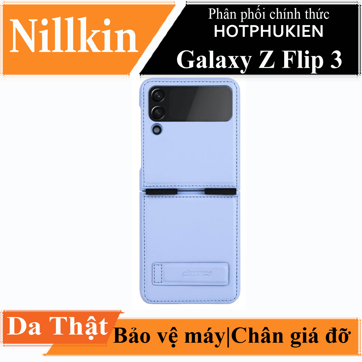 Case bao da cho Samsung Galaxy Z Flip 3 hiệu Nillkin Qin Vegan
