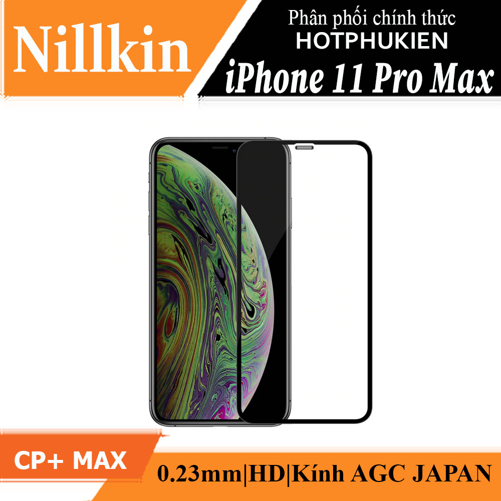 Miếng dán cường lực full 3D cho iPhone 11 Pro Max hiệu Nillkin CP+ Max