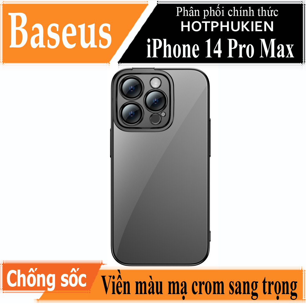 Ốp lưng viền màu mạ crom cho iPhone 14 Pro Max (6.7 inch) hiệu Baseus Glitter