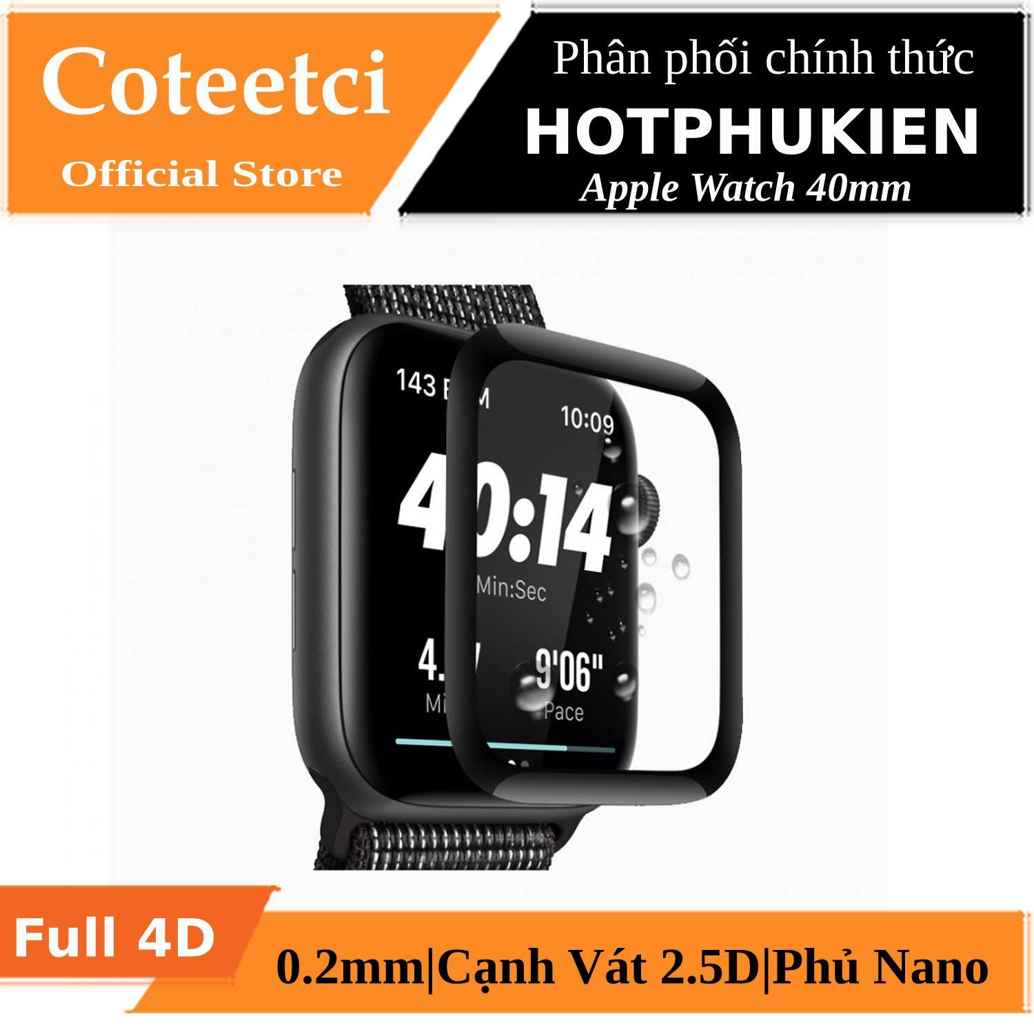 Miếng dán kính cường lực Full 4D hiệu COTEETCI cho Apple Watch 40mm