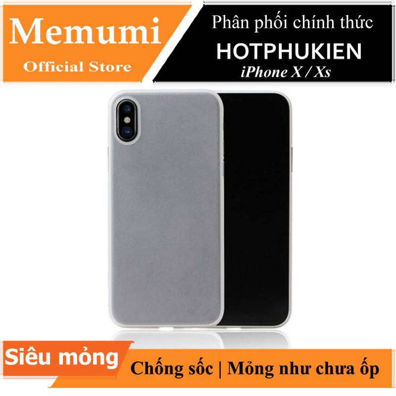 Ốp lưng nhám siêu mỏng 0.3mm cho iPhone X / iPhone Xs hiệu Memumi