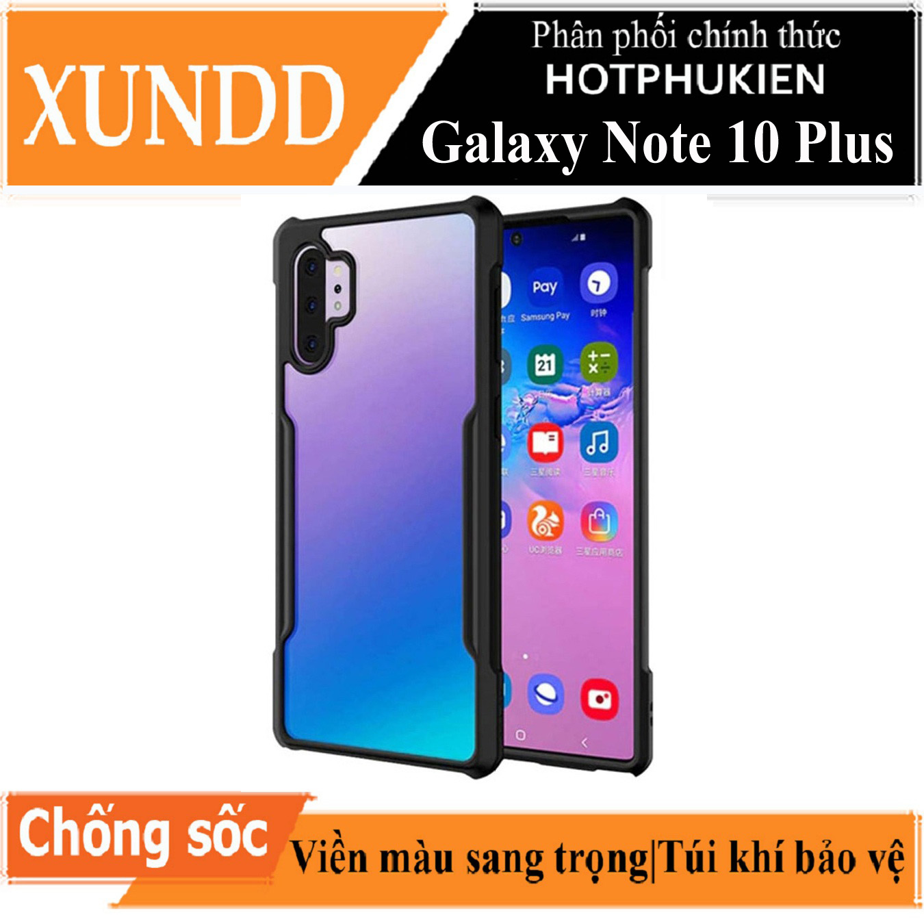 Ốp lưng chống sốc cho Samsung Galaxy Note 10 Plus / Note 10 Plus 5G hiệu Xundd Fitted Armor Case