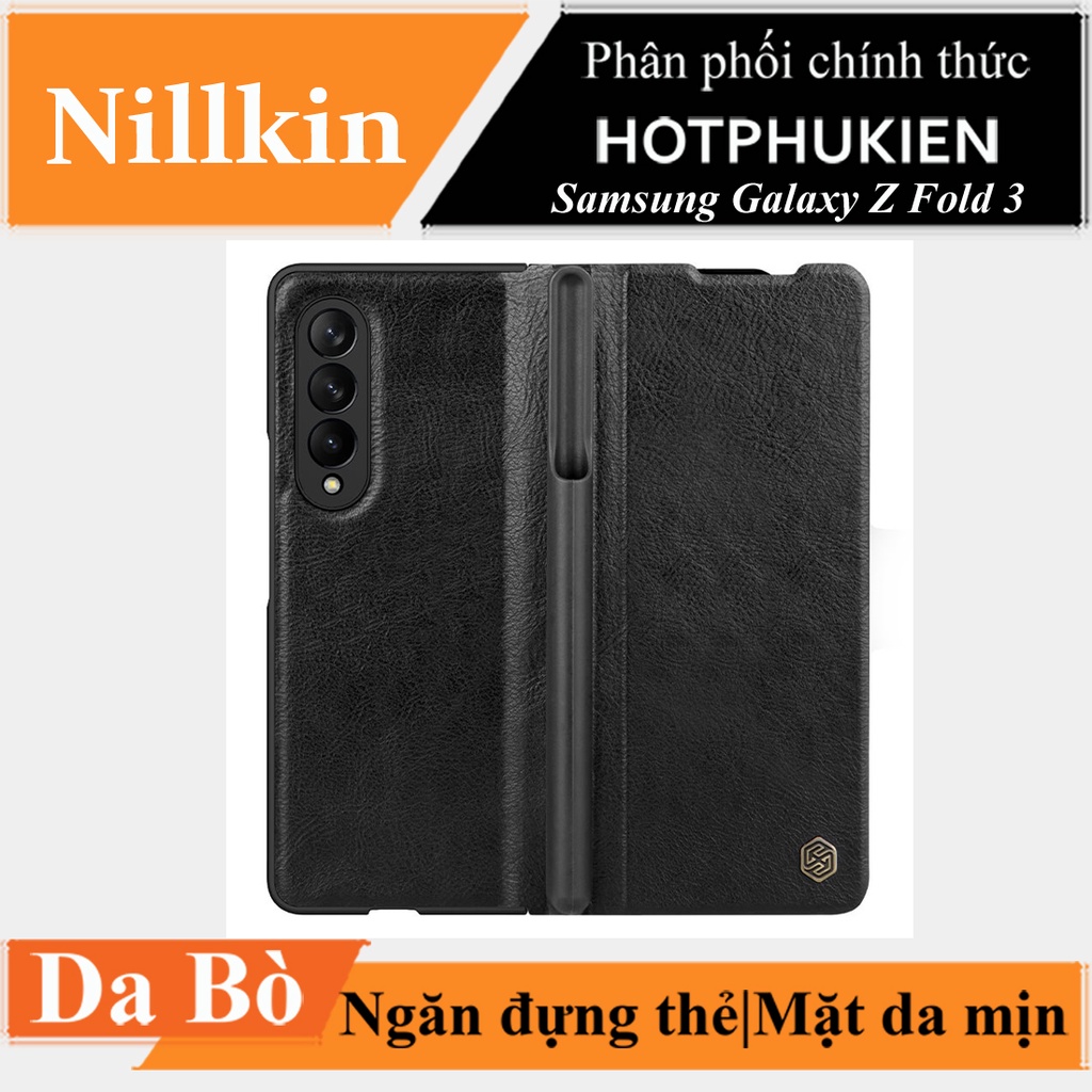 Bao da leather cho Samsung Galaxy Z Fold 3 hiệu Nillkin Qin