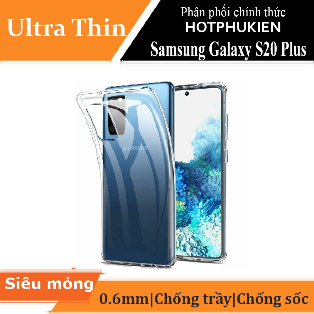 Ốp lưng dẻo silicon trong suốt cho Samsung Galaxy S20 Plus hiệu Ultra Thin