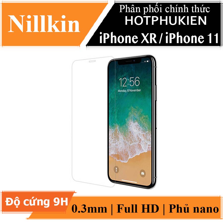 Miếng dán kinh cường lực cho iPhone XR hiệu Nillkin Amazing H