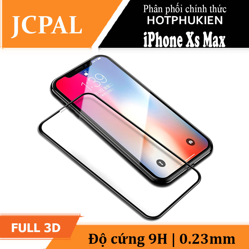 Miếng dán kính cường lực Full 3D cho iPhone Xs Max hiệu JCPAL Canada