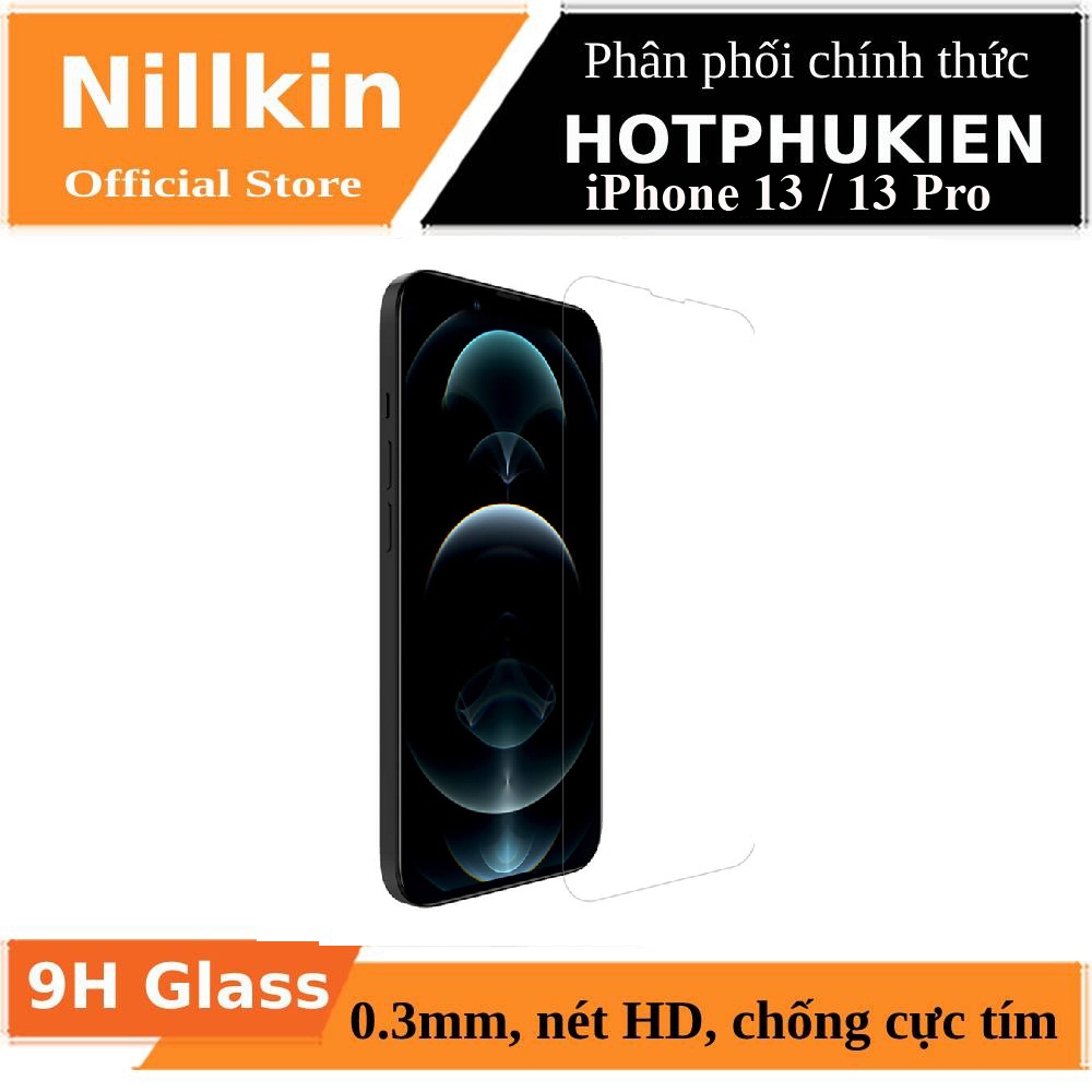 Miếng dán kinh cường lực cho iPhone 13 / iPhone 13 Pro hiệu Nillkin Amazing H