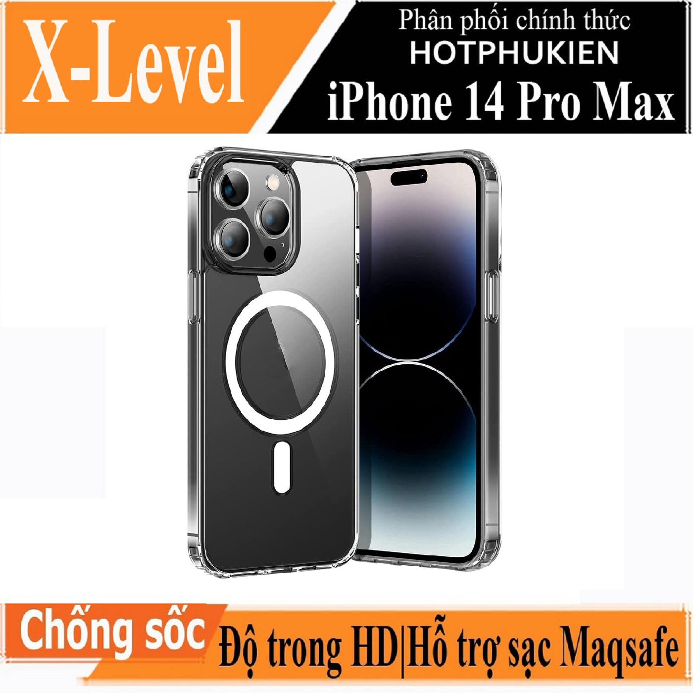 Ốp lưng Magsafe cho iPhone 14 Pro Max hiệu X-Level Magic Magnets Series