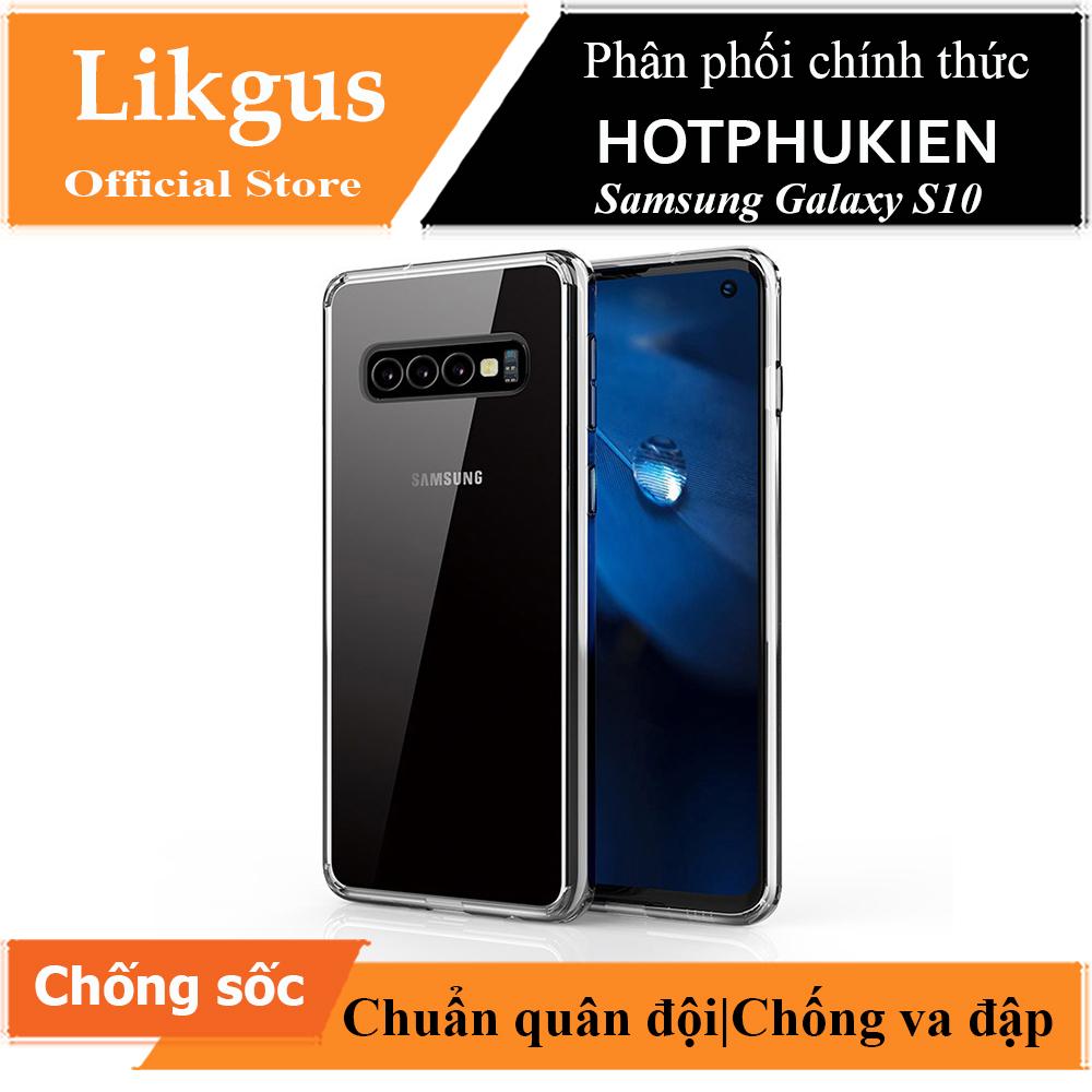 Ốp lưng chống sốc trong suốt cho Samsung Galaxy S10 hiệu Likgus Crashproof