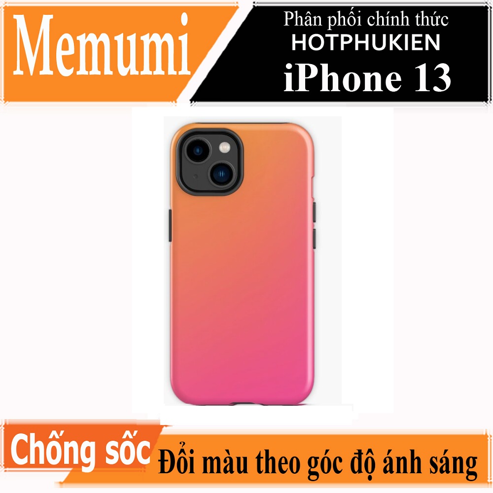 Ốp lưng chống sốc đổi màu cho iPhone 13 (6.1 inch) hiệu Memumi Rainbow Iridescent Case
