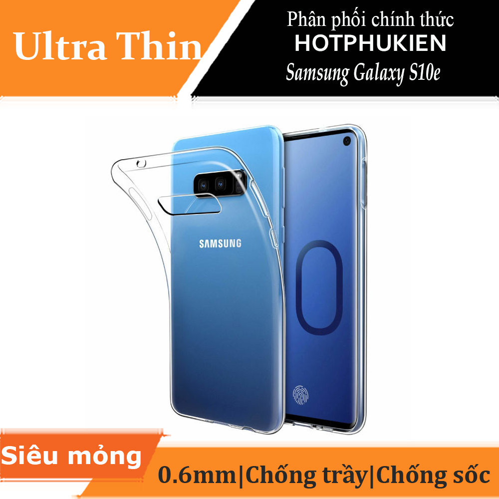 Ốp lưng dẻo silicon trong suốt cho Samsung Galaxy S10e hiệu Ultra Thin