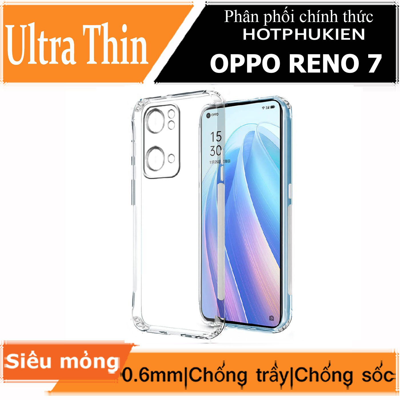 Ốp lưng silicon dẻo cho Oppo Reno 7 hiệu Ultra Thin