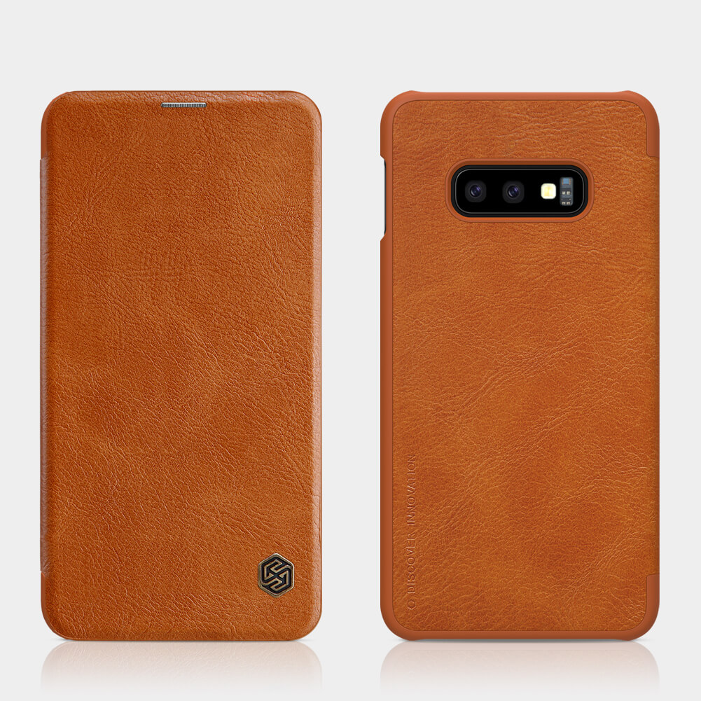 Bao da leather cho Samsung Galaxy S10e hiệu Nillkin Qin