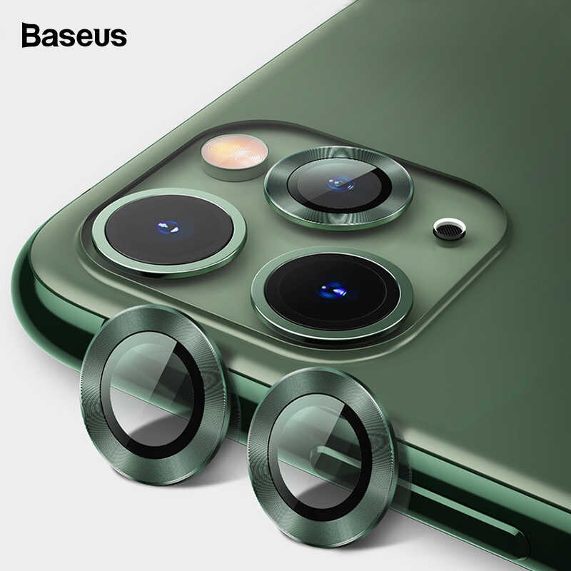 Bộ ốp viền kim loại tích hợp cường lực chống trầy Camera cho iPhone 11 Pro Max hiệu Baseus Alloy tection Ring Lens Film