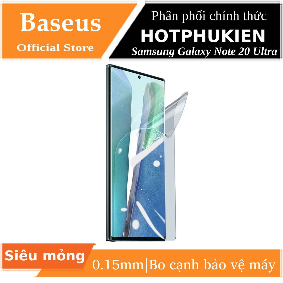 Bộ 2 Miếng dán màn hình PPF Silicon Samsung Galaxy Note 20 Ultra siêu mỏng 0.15mm hiệu Baseus Soft Screen
