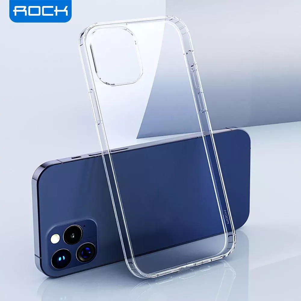 Ốp lưng chống sốc trong suốt cho iPhone 13 / 13 Mini / 13 Pro / 13 Pro Max hiệu Rock Protective Case