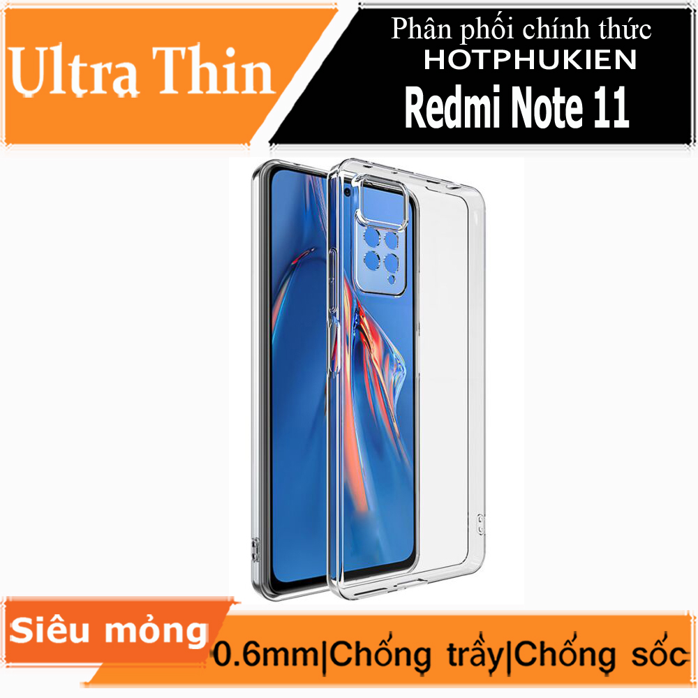 Ốp lưng silicon dẻo cho Xiaomi Redmi Note 11 hiệu Ultra Thin