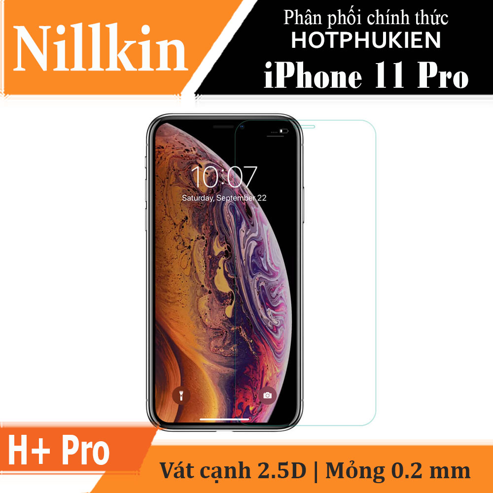 Miếng dán kính cường lực cho iPhone 11 Pro hiệu Nillkin Amazing H+ Pro