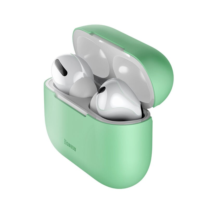 Bao case chống sốc silicon siêu mỏng cho tai nghe Apple Airpods Pro hiệu Baseus Super Thin