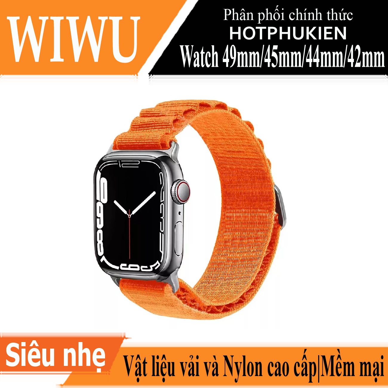 Dây đeo thay thế cho Apple Watch Ultra Series 8 49mm / 45mm / 44mm / 42mm hiệu WIWU Watchband Pro