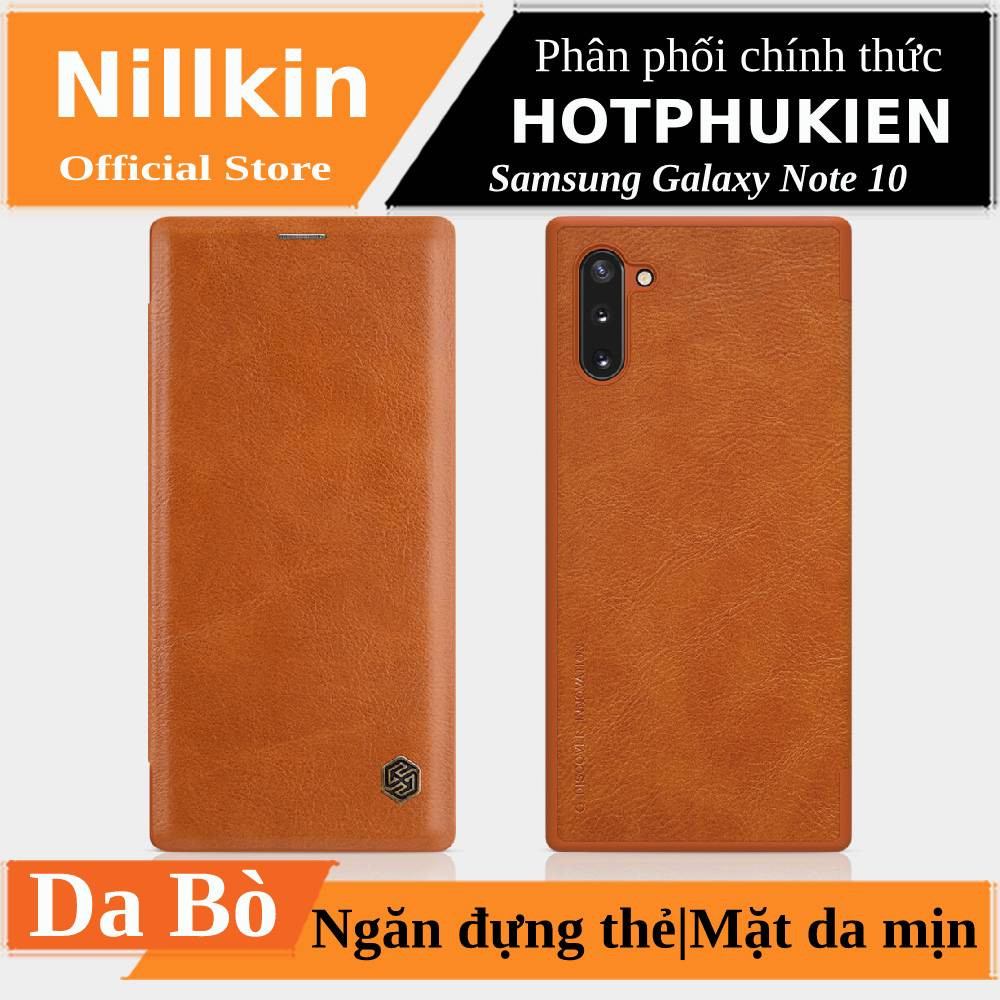 Bao da leather cho Samsung Galaxy Note 10 / Note 10 5G hiệu Nillkin Qin