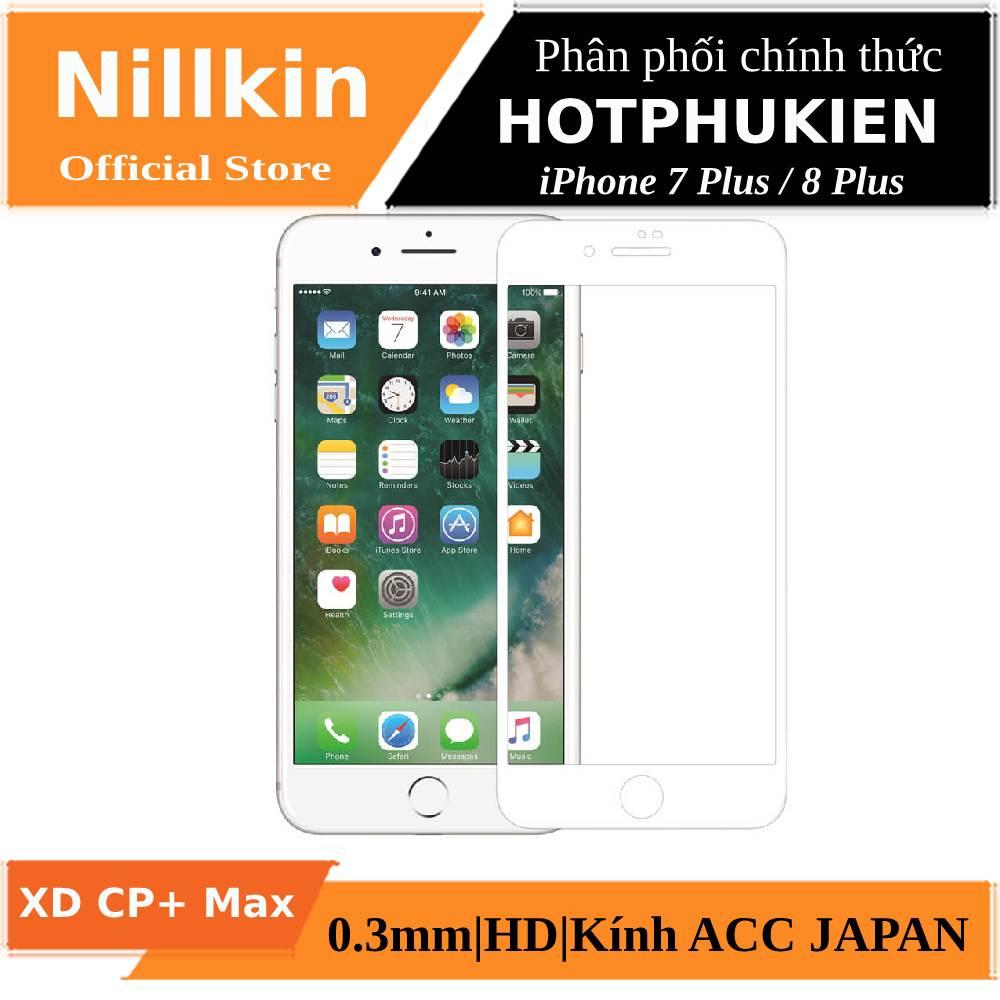 Miếng dán kính cường lực full 3D cho iPhone 7 Plus / iPhone 8 Plus hiệu Nillkin XD CP+ Max