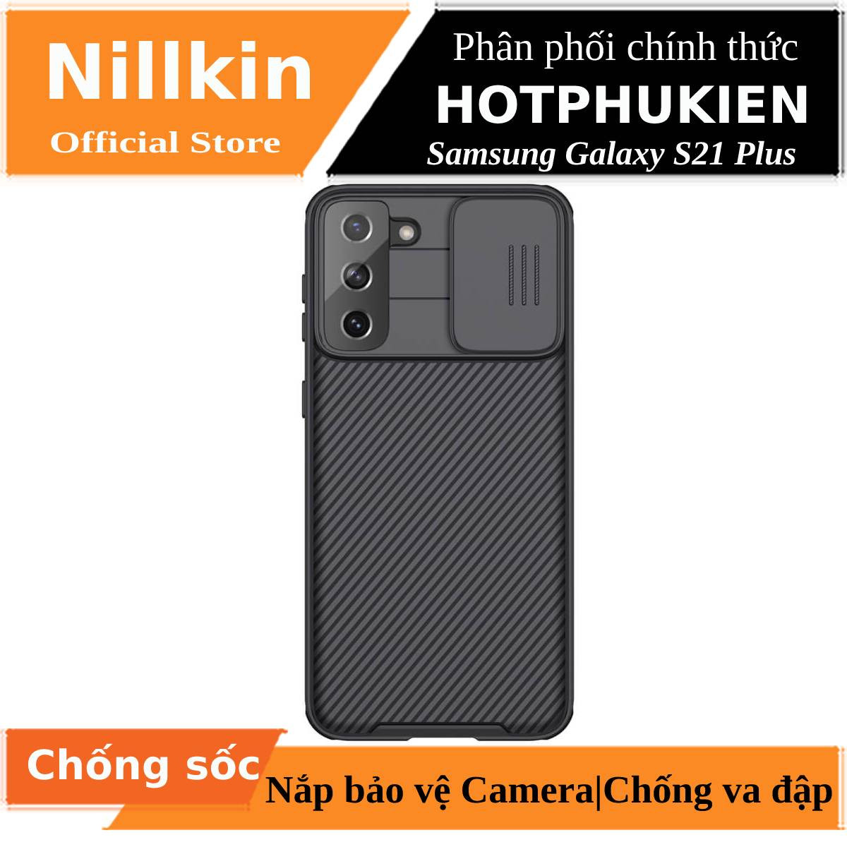 Ốp lưng chống sốc trang bị nắp bảo vệ Camera cho Samsung Galaxy S21 Plus hiệu Nillkin Camshield
