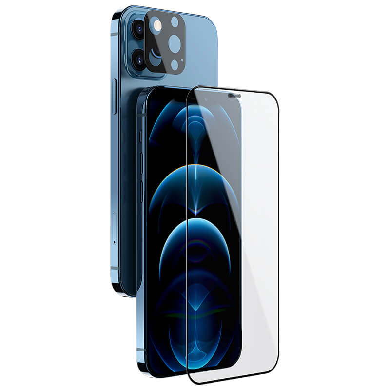 Bộ miếng dán kính cường lực và cường lực bảo vệ Camera cho iPhone 12 Pro 6.1 inch hiệu Nillkin Invisible Guard