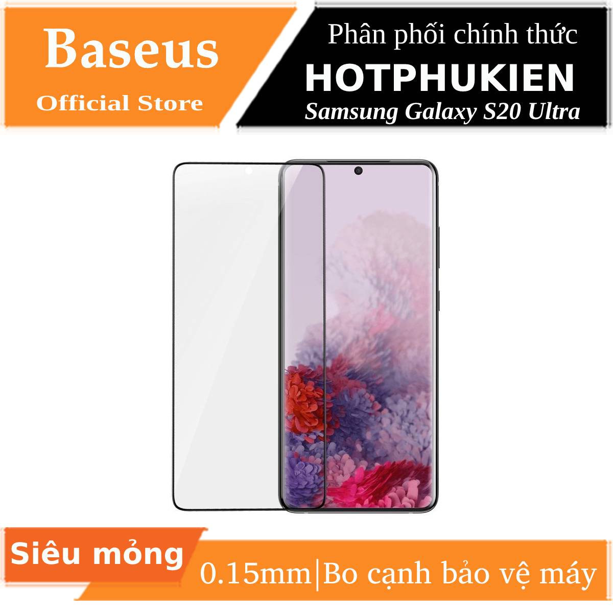 Bộ 2 Miếng dán màn hình PPF Silicon Samsung Galaxy S20 Ultra siêu mỏng 0.15mm hiệu Baseus Soft Screen