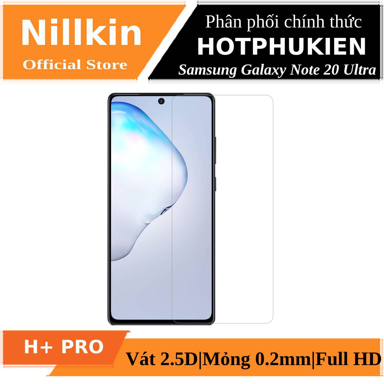 Miếng dán kính cường lực Samsung Galaxy Note 20 Ultra hiệu Nillkin Amazing H+ Pro