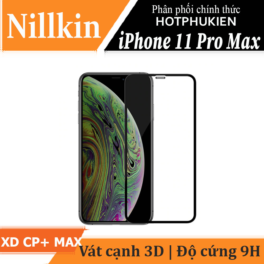 Miếng dán kính cường lực full 3D cho iPhone 11 Pro Max hiệu Nillkin XD CP+ Max