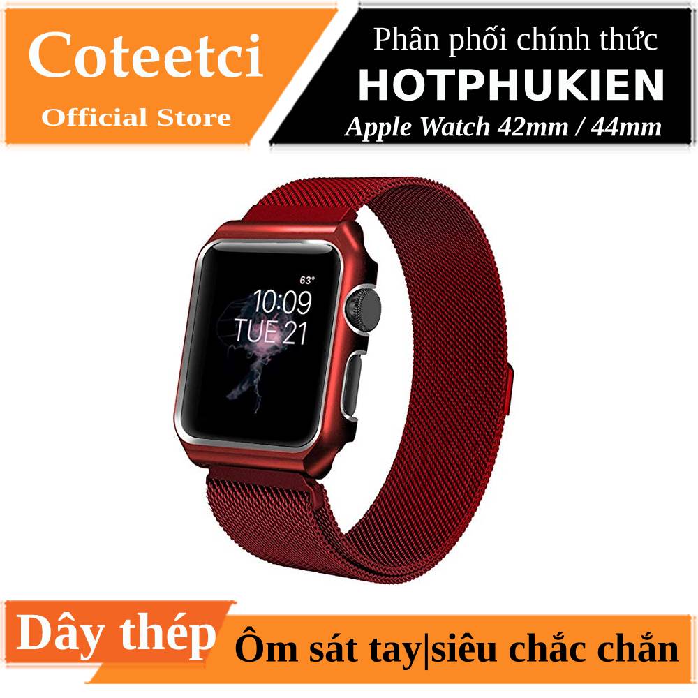 Dây đeo thay thế cho Apple Watch 42mm / 44mm hiệu COTEETCI màu đỏ