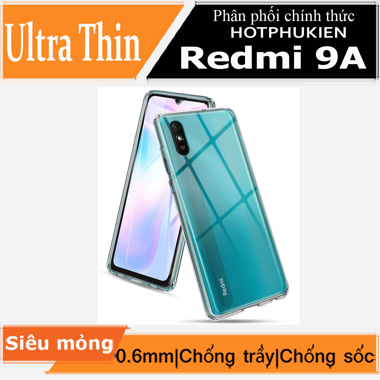 Ốp lưng silicon dẻo cho Xiaomi Redmi 9A hiệu Ultra Thin