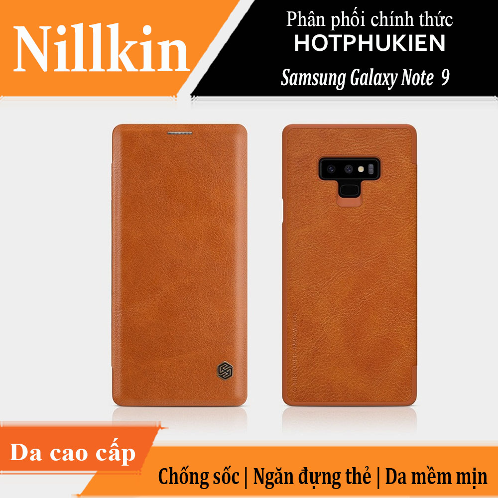 Bao da leather cho Samsung Galaxy Note 9 hiệu Nillkin Qin